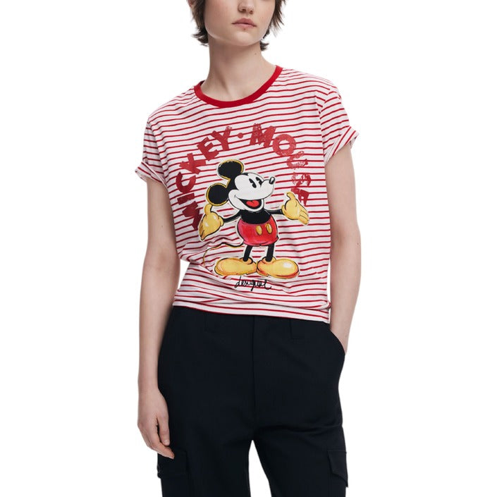 Desigual x Mickey Mouse Short Sleeve Top 100% Cotton 