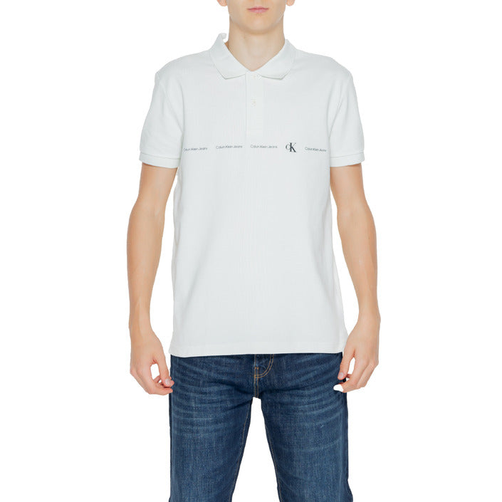 Calvin Klein Jeans Logo Cotton-Rich Polo Shirt