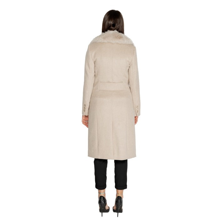 Guess Minimalist Faux Fur Lined Longline Coat