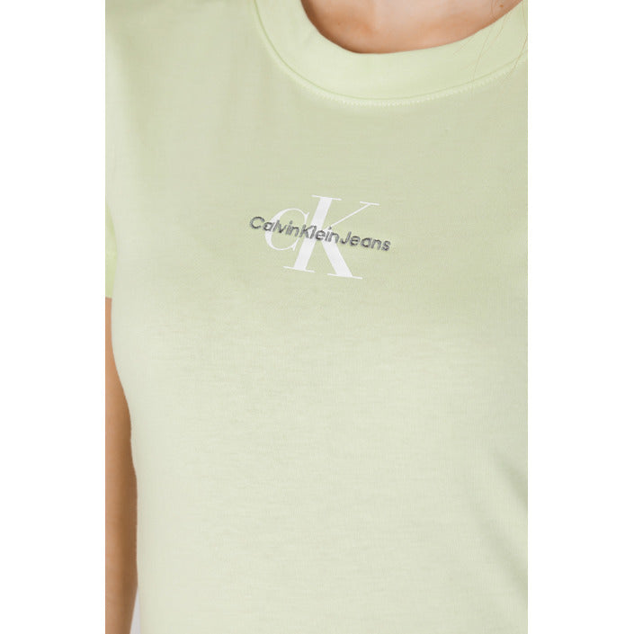 Calvin Klein Jeans Logo Pure Cotton T-Shirt - Green, Light Green