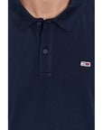 Tommy Hilfiger Jeans Logo Pure Cotton Polo Shirt - Dark Blue, Navy