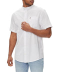 Tommy Hilfiger Jeans Logo Organic Cotton-Linen Shirt -  white