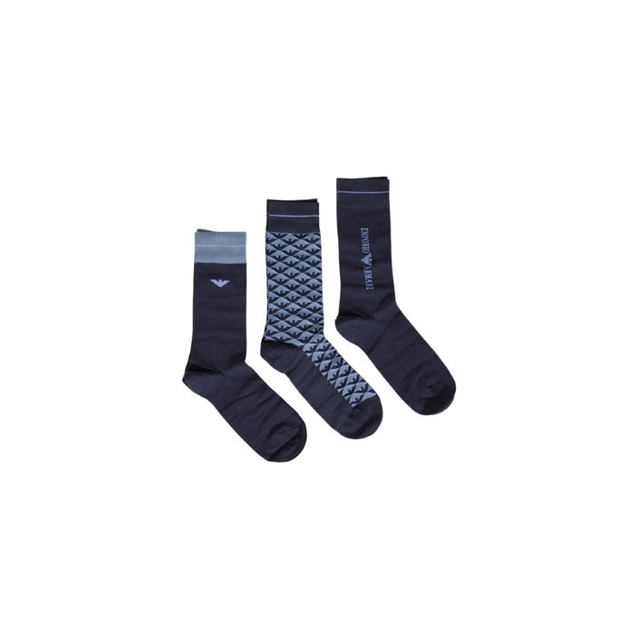 Emporio Armani Logo Cotton-Blend Midi Quarter Socks - 3 Pack