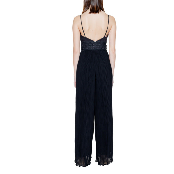 Guess All Black Sweetheart Neckline Lace Glam Jumpsuit