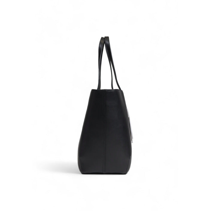 Tommy Hilfiger Logo Black Vegan Leather Tote Bag