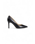 Guess Minimalist Black Leather Pointed Toe Court Heels