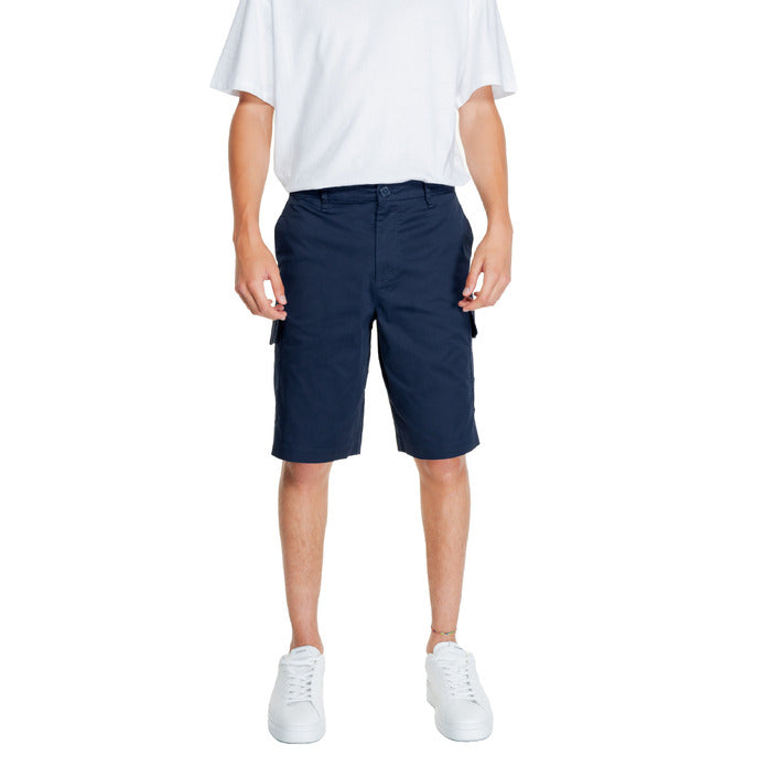 Armani Exchange Logo Cotton-Rich Cargo Shorts