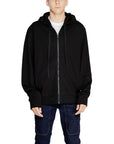 Emporio Armani Minimalist Hooded Jacket Cotton-Blend - black