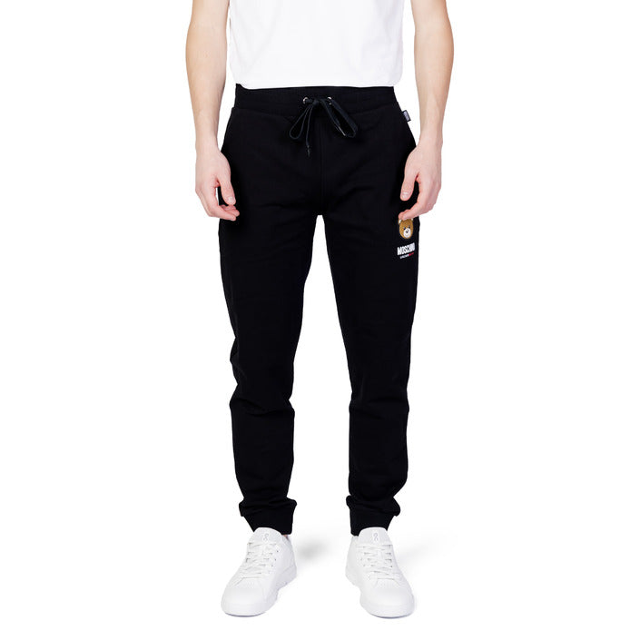 Moschino Logo Black Sleepwear & Loungewear Joggers Cotton-Rich