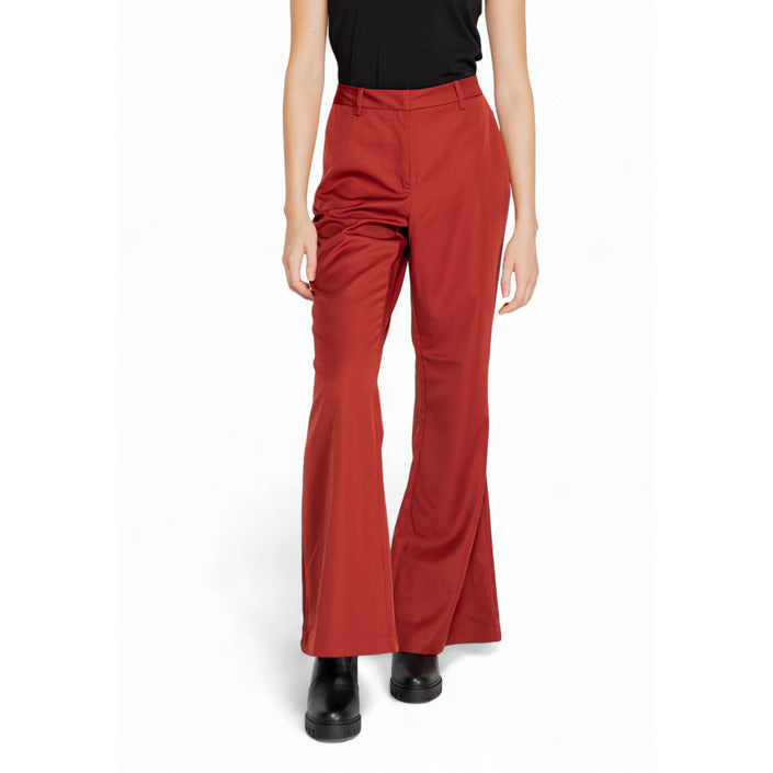 Vero Moda Red Flared Fit Pants