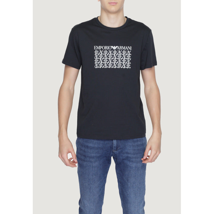 Emporio Armani Logo Pure Cotton T-Shirt - black