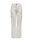 Only Linen Blend Stripe High Waist Cargo Pants