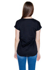 Vila Clothes Minimalist Cotton-Blend Black T-Shirt