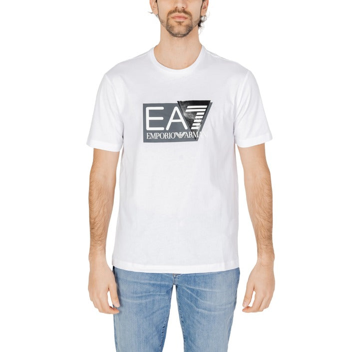 EA7 By Emporio Armani Logo Pure Cotton Athleisure T-Shirt - White