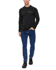 Calvin Klein Jeans Logo 100% Organic Cotton Knit Sweater - black