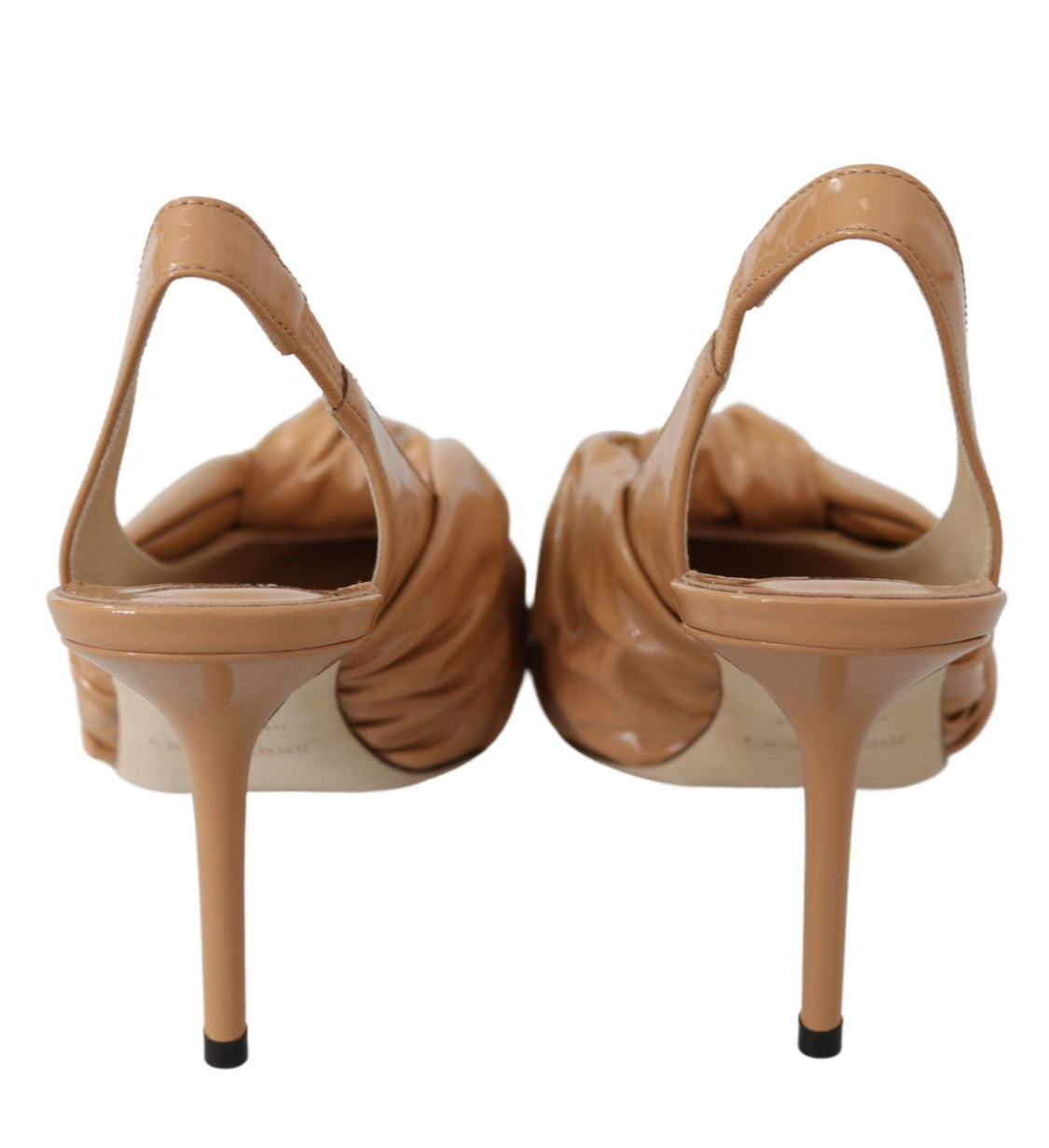 Jimmy Choo Black Leather Annabell 85 Slingback Pumps