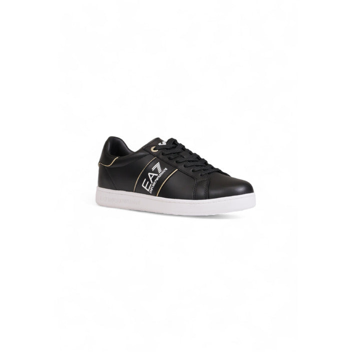 EA7 By Emporio Armani Logo Genuine Leather Lace-Up Low Top Sneakers