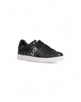 EA7 By Emporio Armani Logo Genuine Leather Lace-Up Low Top Sneakers