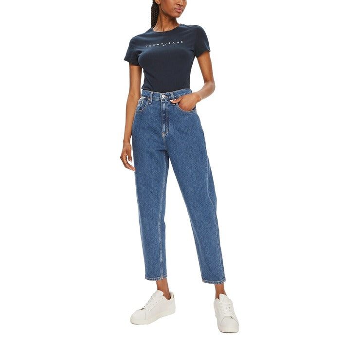 Tommy Hilfiger Jeans Logo High Waist Classic Blue Cropped & Tapered Jeans