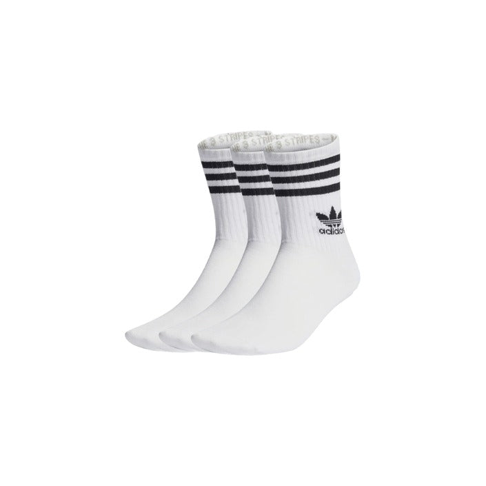 Adidas Logo Unisex Athleisure Midi Socks Cotton-Blend - 3 Pack