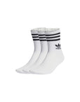 Adidas Logo Unisex Athleisure Midi Socks Cotton-Blend - 3 Pack