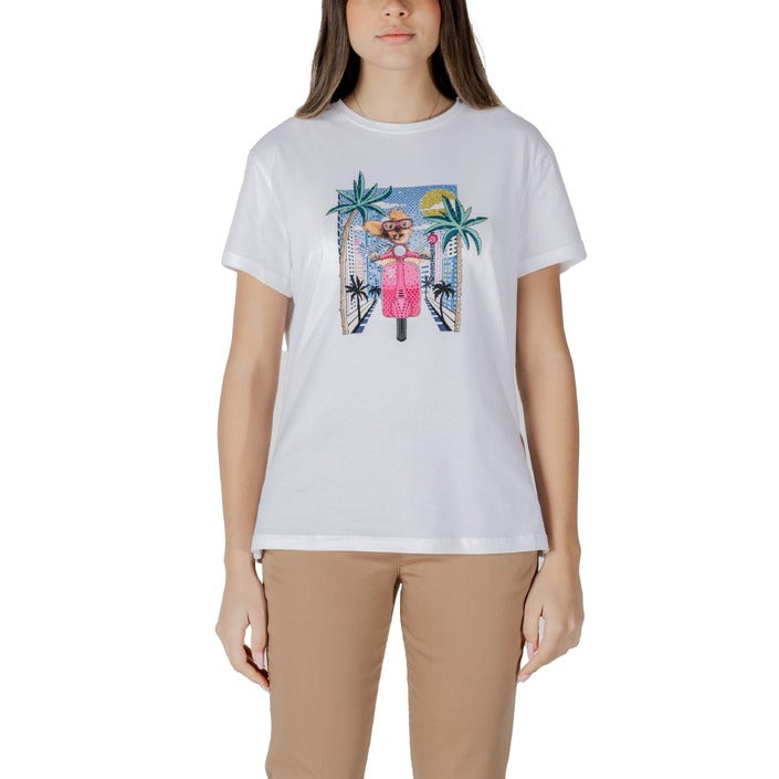 Liu Jo Graphic Crewneck Cotton T-Shirt