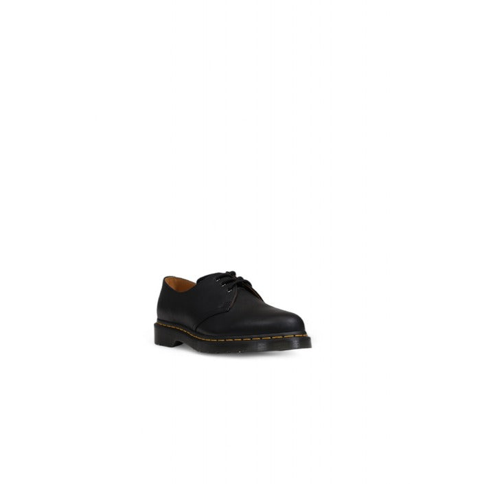 Dr. Martens Minimalist  Genuine Leather Black Lace-Up Shoes