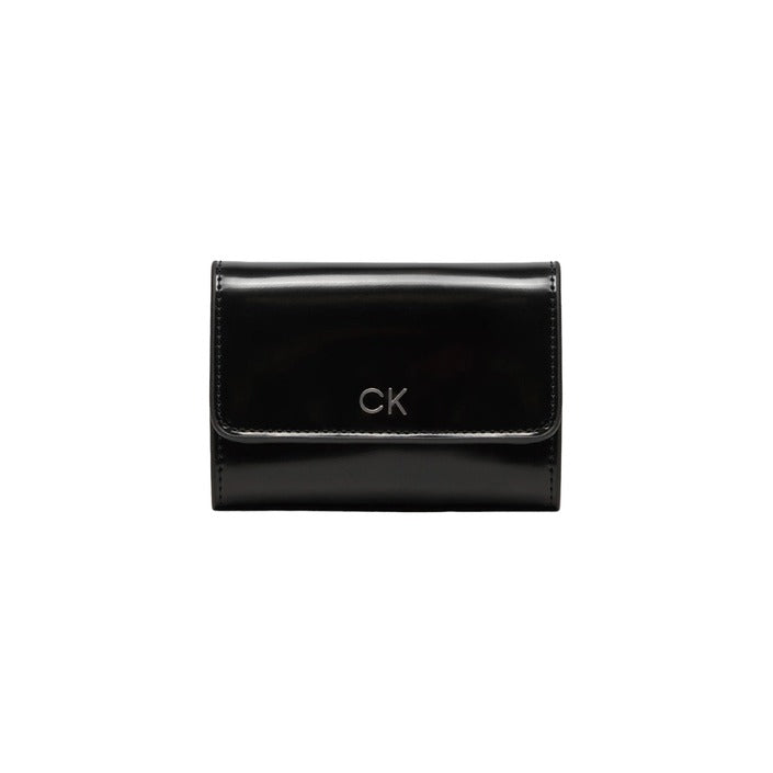 Calvin Klein Logo Vegan Leather Classic Black Purse