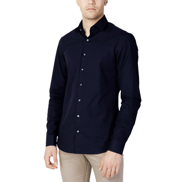 Calvin Klein Men Tailored Fit Minimalist Pure Cotton Shirt - Darkest Blue, Navy
