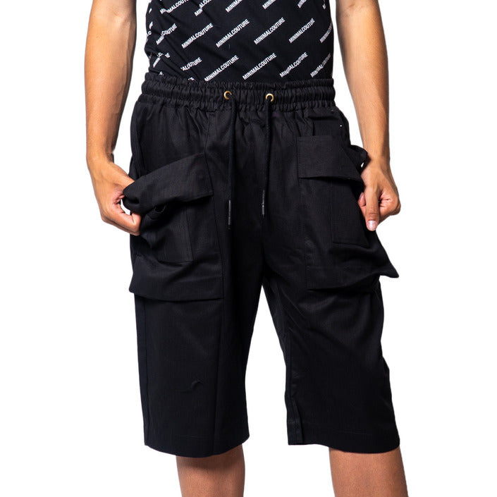 Minimal Black Cargo Shorts 100% Cotton