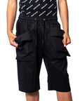 Minimal Black Cargo Shorts 100% Cotton