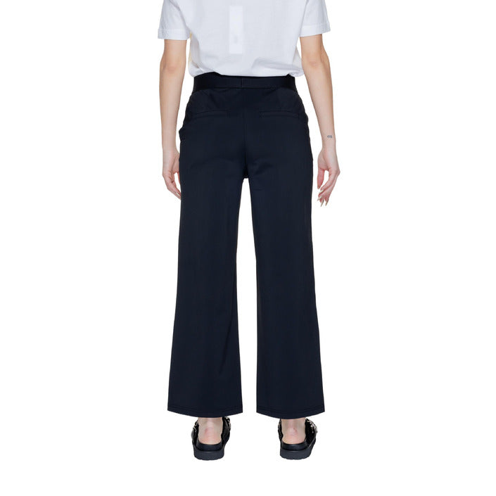 Street One High Waist Black Wide Leg Ankle Cut Pants