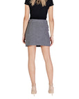 Only Grey Belted Winter Mini Skirt Wool-Blend