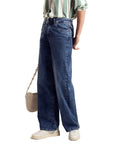 Street One Logo Medium Blue Super Wide Leg Baggy Jeans