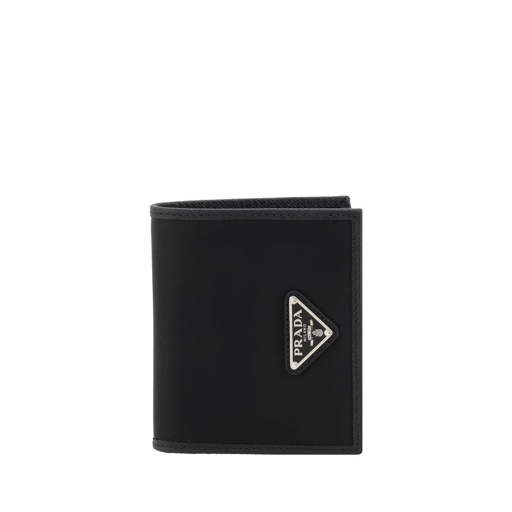 Prada Nylon Re-Nylon Compact Wallet - Black