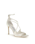Jimmy Choo White Silk Stiletto Heels