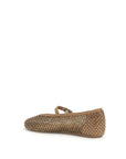 LE SILLA Gilda Crystal Embellished Mary Jane-Ballet Flats - Mocha Brown