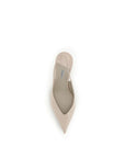 LE SILLA Vivienne Leather Mid Heel Pumps - Ivory