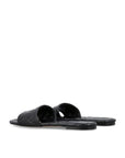 Bottega Veneta Black Quilted Leather Flat Sandals