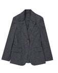Brunello Cucinelli Casual Wool Blazer - Dark Gray/Grey