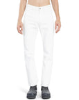 Celine Straight-Leg White Denim Jeans