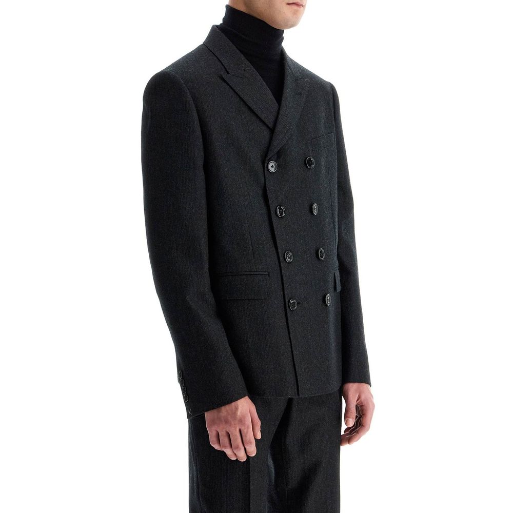 Celine Wool Short Coat - Dark Gray/Grey