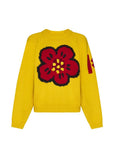Kenzo Maxi-Flower Oversize Knit Sweater - Yellow