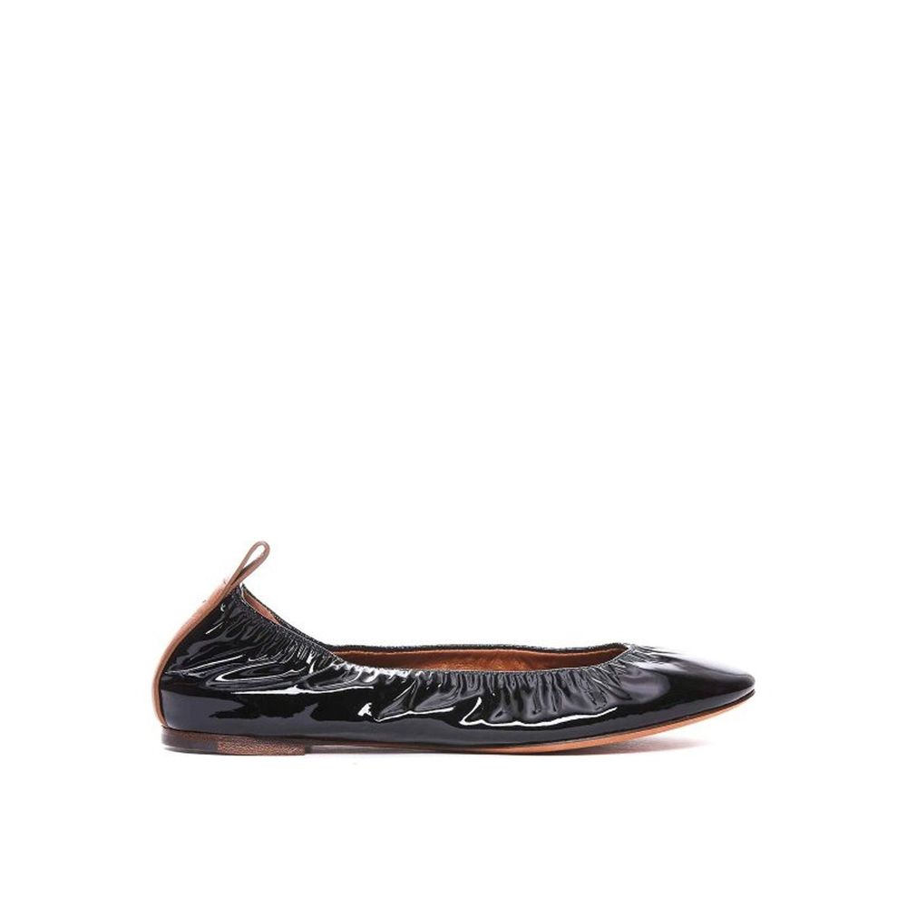 Lanvin Black Leather Ballet Flats
