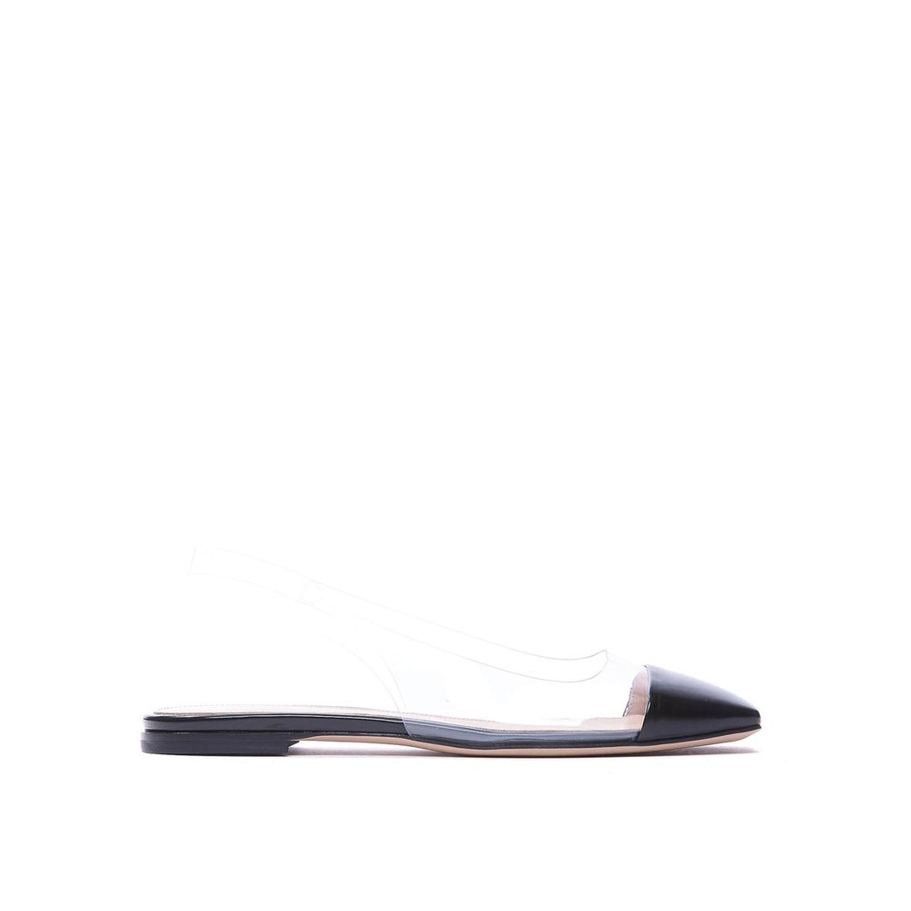 Gianvito Rossi Plexiglass Slingback Ballet Flats - Black