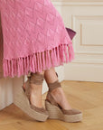 Gianvito Rossi Suede Leather Wedge Espadrilles