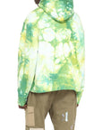Palm Angels Logo & Flaming Sun Graphic Hoodie - Green - Made In Italy