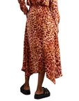 Stella McCartney Leopard Print Silk Asymmetric Midi Skirt
