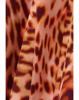 Stella McCartney Leopard Print Silk Asymmetric Midi Skirt
