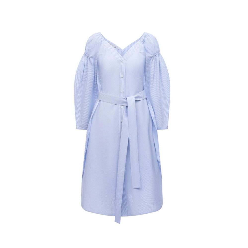 Stella McCartney Cotton Mini Dress - Cerulean Blue